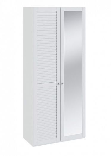 Шкаф для одежды с 1-ой глухой и 1-ой с зеркальной дверью "Ривьера" СМ-241.07.002L -