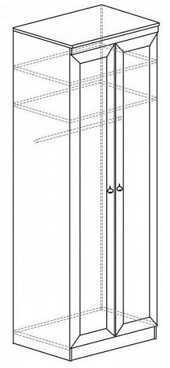 Шкаф для платья с полками "Инна" №609 - Схема