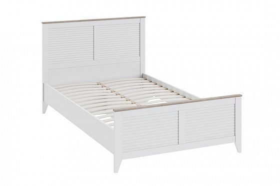 Односпальная кровать с изножьем "Ривьера" СМ-241.13.21 Цвет: Дуб Бонифацио/Белый