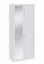 Шкаф для одежды с 1-ой глухой и 1-ой с зеркальной дверью "Ривьера" СМ-241.07.002 R