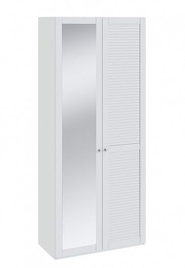 Шкаф для одежды с 1-ой глухой и 1-ой с зеркальной дверью "Ривьера" СМ-241.07.002R -