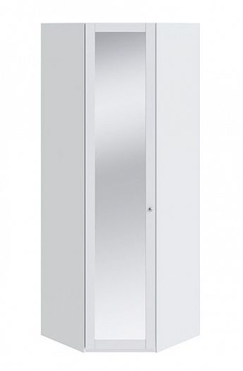 Шкаф угловой с 1-ой дверью с зеркалом "Ривьера" СМ-241.23.003 Цвет: Белый