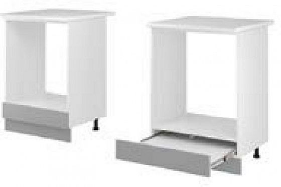 Шкаф нижний "Фиджи" под духовой шкаф НД 61 (корпус+фасад) - Белый/Белый