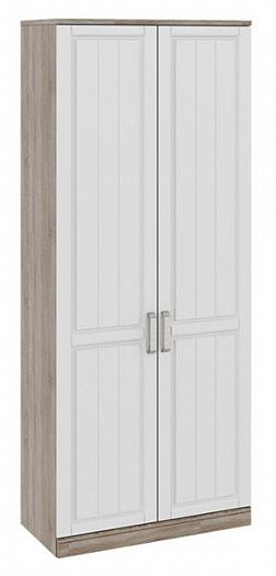 Шкаф для одежды (580) с 2-мя глухими дверями "Прованс" СМ-223.07.003 Цвет: Дуб Сонома трюфель/Крем