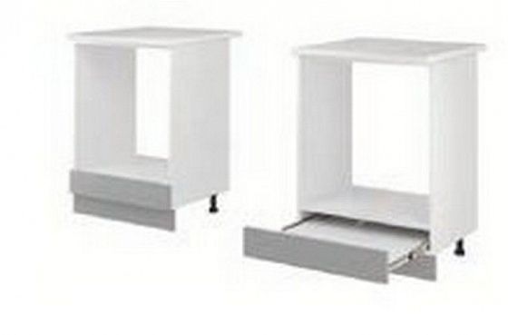 Шкаф нижний "Фиджи" под духовой шкаф НД 561 (корпус+фасад) - Белый/Белый