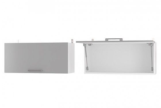 Шкаф верхний "Лира" под вытяжку ПГ 85 (корпус+фасад) - Белый/Ваниль
