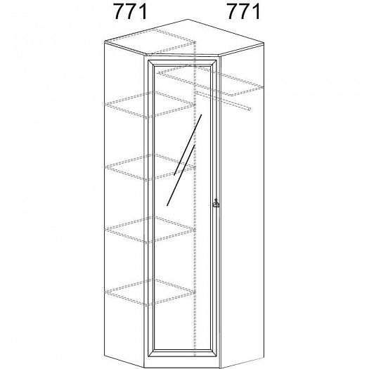Шкаф угловой "Инна" №621 - Схема