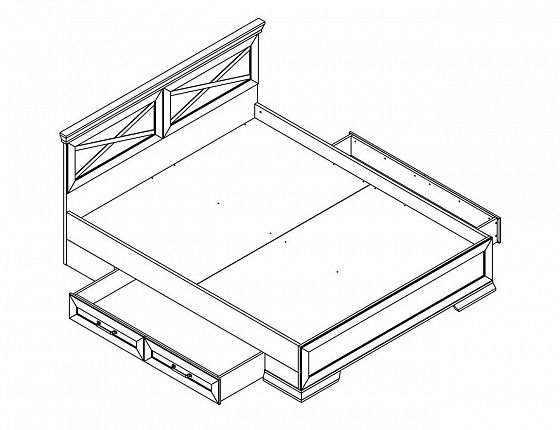 Кровать "MARSELLE" LOZ160*200 - Схема