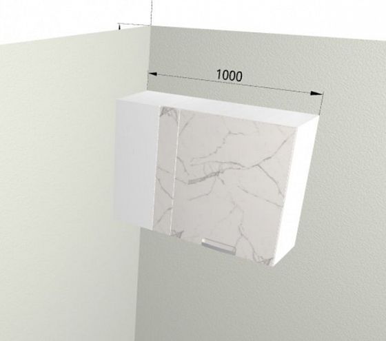 Шкаф верхний "Фиджи" угловой АУ 100 (Blum корпус+фасад) - схема